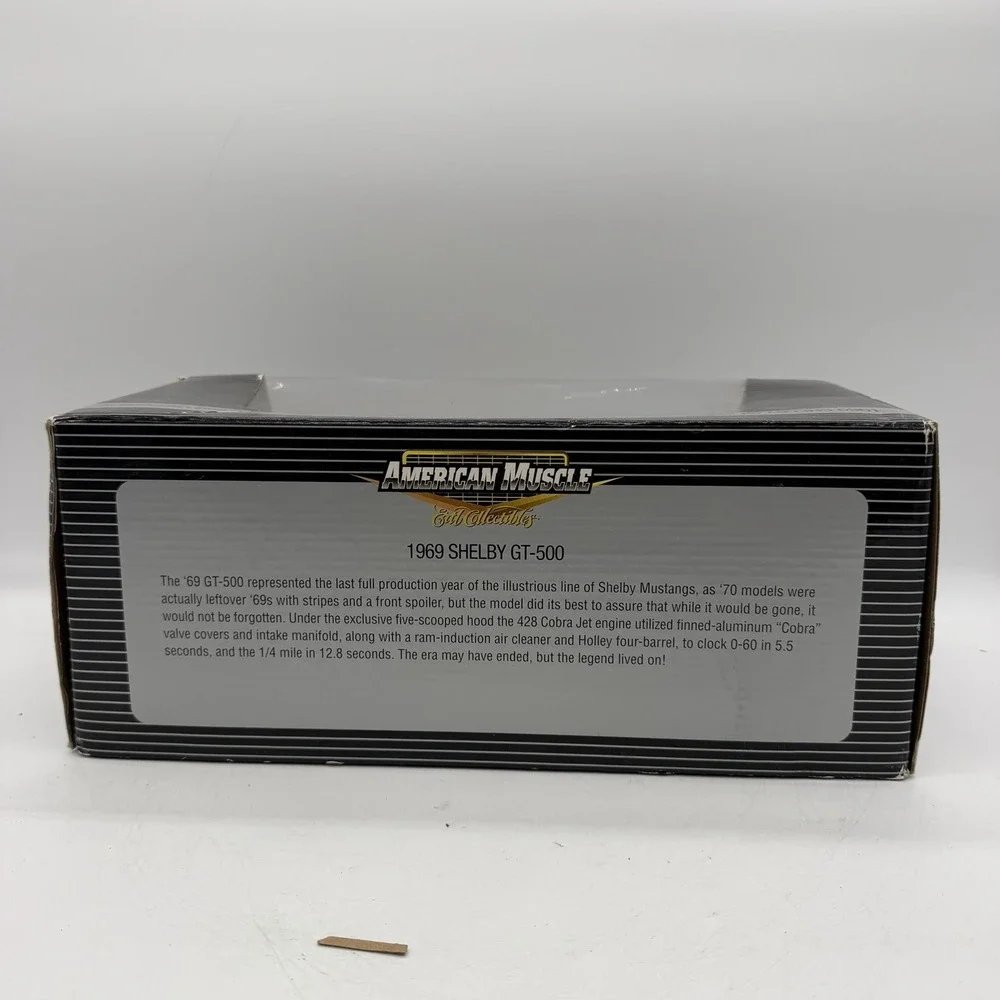 ERTL 39254 AMERICAN MUSCLE 1969 SHELBY GT-500 1:18 Silver Die-Cast METAL CAR
